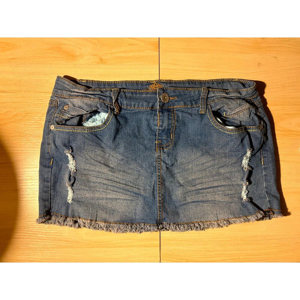 almost famous jean skirts